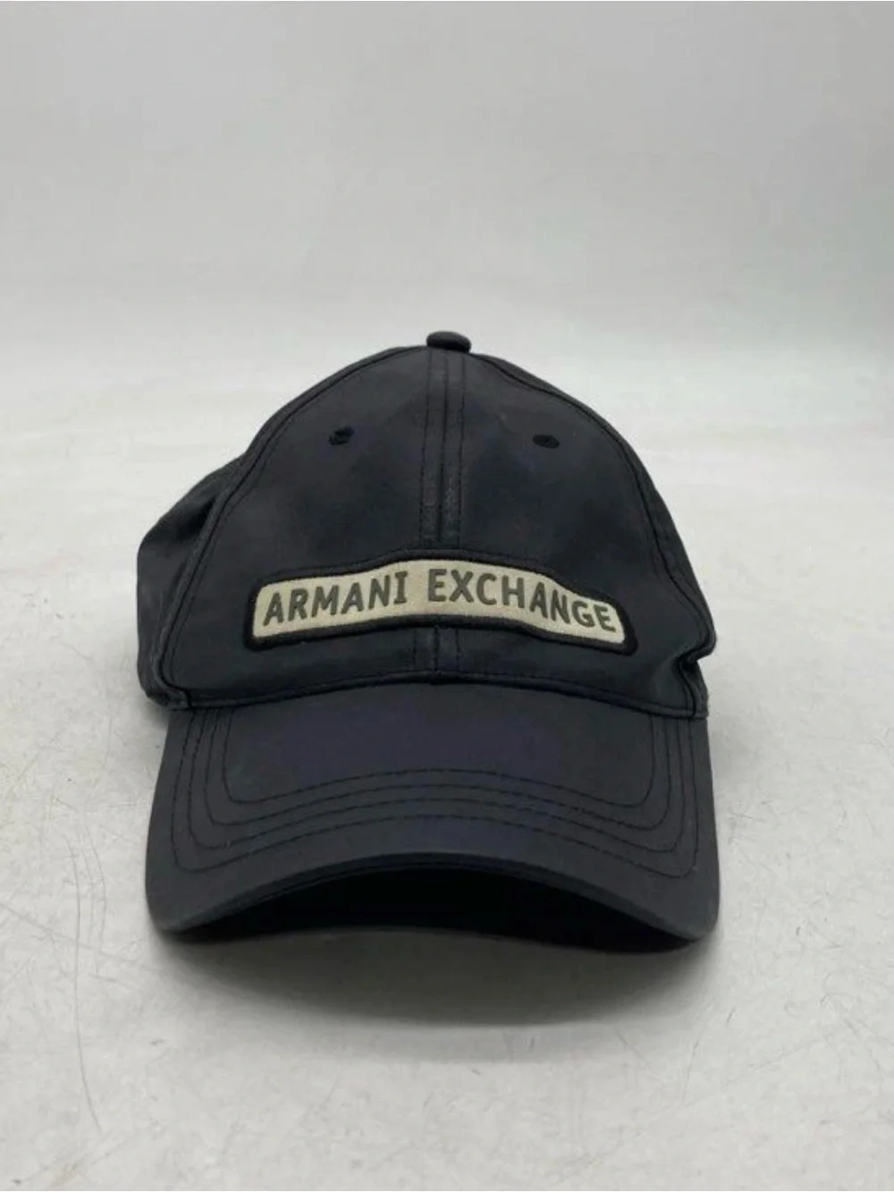 Armani Exchange Men's Black Logo adjustable strap Baseball Cap